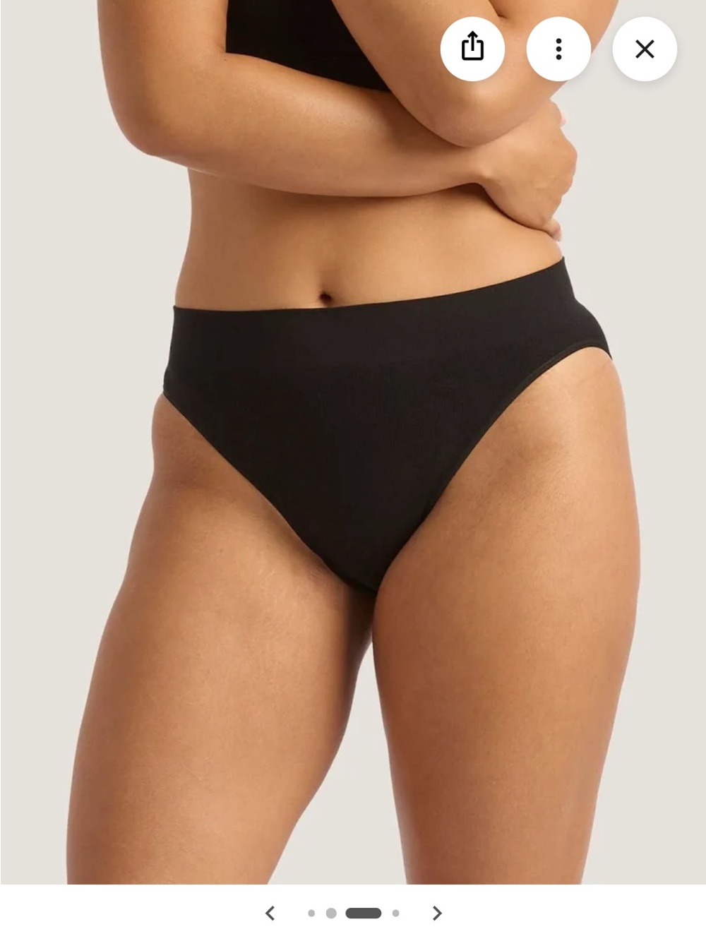 Boody Black Lyolyte Ribbed High Leg Brief
